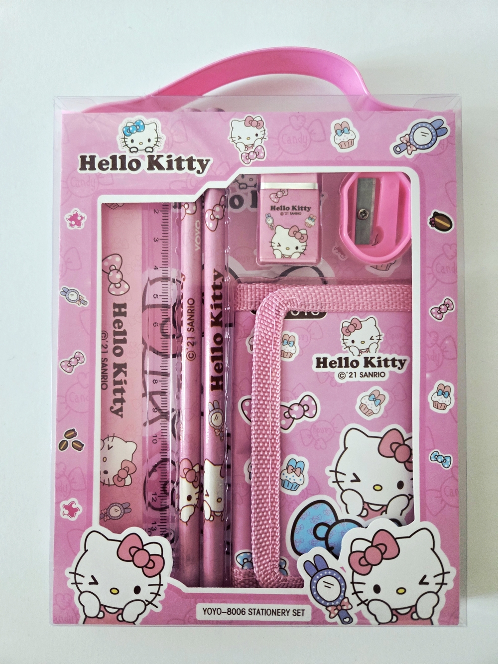 6PC. Hello Kitty Stationery Gift Set/ School Supplies Kit
